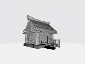 semi-antique house 3D Модель