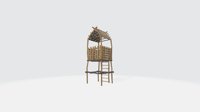 observation tower low-poly 3D-Modell .c4d .max .obj .3ds .fbx .stl .blend 