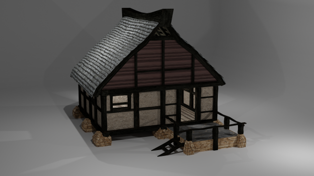 old style house Modelo 3D .c4d .max .obj .3ds .fbx .stl .blend 