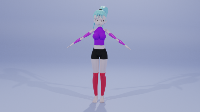 anime character female 3D Модель .c4d .max .obj .3ds .fbx .stl .blend 