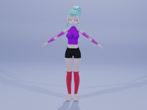 anime character female 3D-Modell