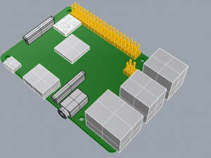 малина пи 3 б 3D Модель