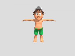 cartoon island man Modelo 3D