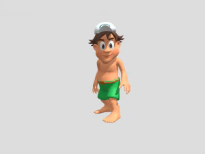 cartoon island man 3D Model