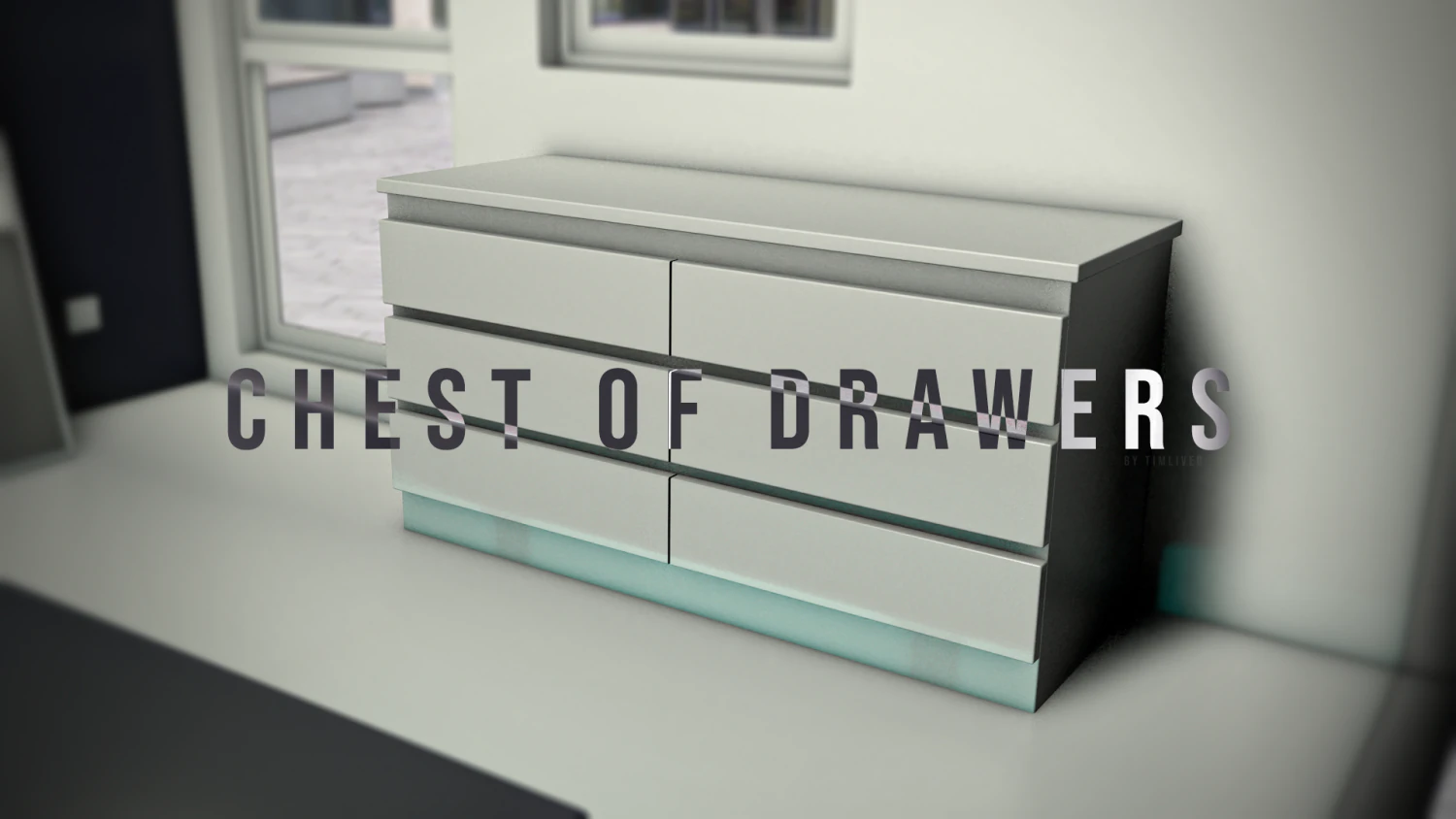 modern hi tech and aesthetic chest of drawers 3D Model .c4d .max .obj .3ds .fbx .stl .blend 