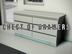 modern hi tech and aesthetic chest of drawers 3D Модель