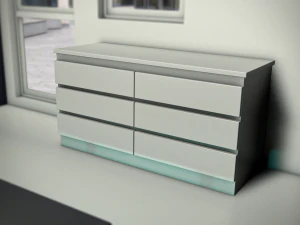modern hi tech and aesthetic chest of drawers 3D Model