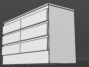 modern hi tech and aesthetic chest of drawers 3D 模型