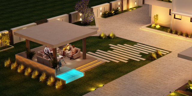 outdoor patio 3D Model .c4d .max .obj .3ds .fbx .stl .blend 