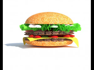 hamb&uacute;rguer Modelo 3D