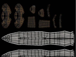 one-handed sword bronze handle steel blade game ready vr - ar - low-poly 3D Model