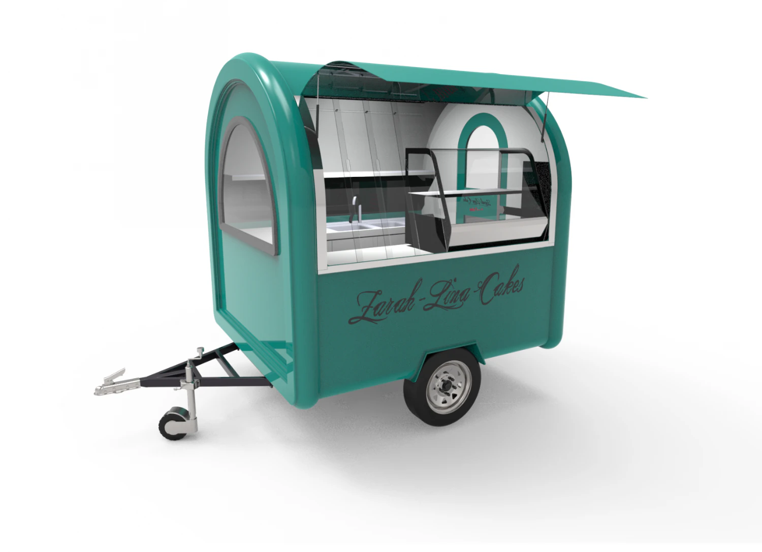 retro foodtrailer original 3D Model .c4d .max .obj .3ds .fbx .stl .blend