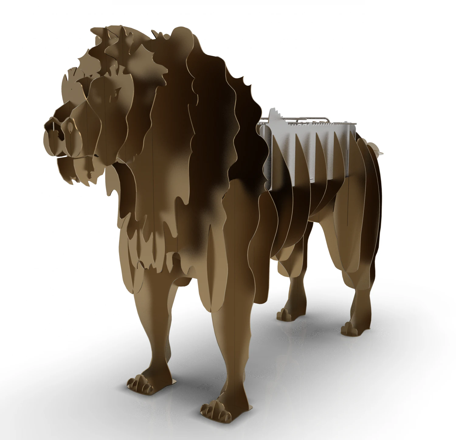 lion bbq 3d 3D Model .c4d .max .obj .3ds .fbx .stl .blend