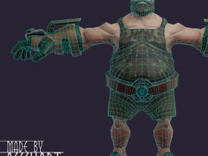 Game ready stylized male boxer fighter Modelo 3D