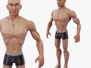 Stylized strong man 3D 모델