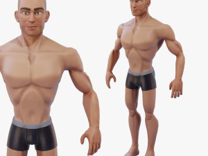 Stylizowany silny mężczyzna Model 3D
