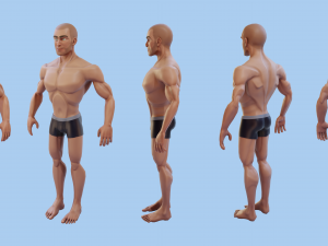 Stylized strong man Modello 3D