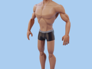 Stylized strong man Modello 3D