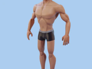 Homem forte estilizado Modelo 3D