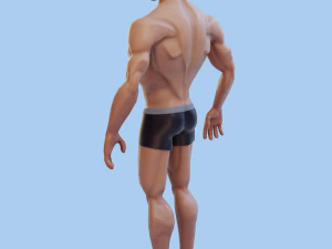 Homem forte estilizado Modelo 3D