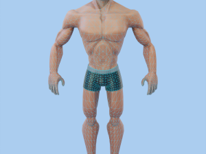 Stylized strong man Modello 3D