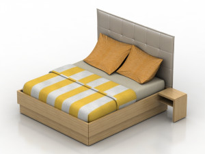 package with 8 double beds Modelo 3D
