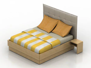 pacote com 8 camas de casal Modelo 3D