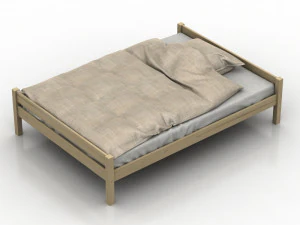 package with 8 double beds 3D Model