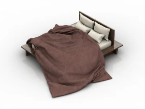 package with 8 double beds 3D Model