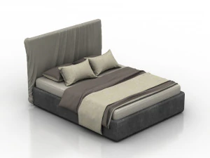 package with 8 double beds 3D Model
