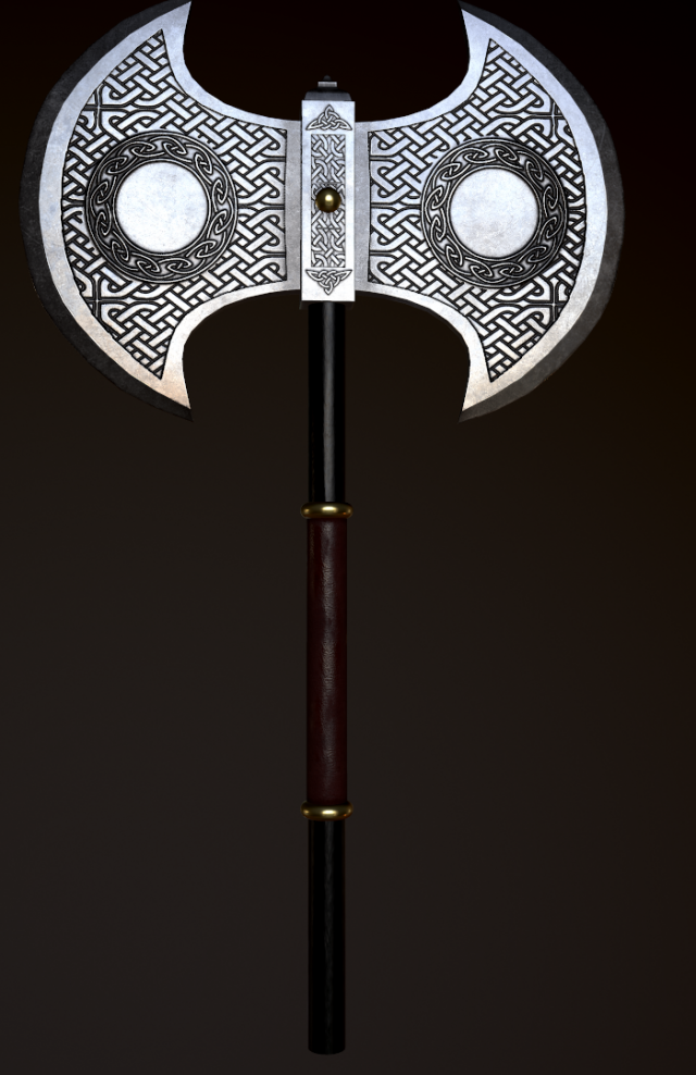 battle axe Modelo 3D .c4d .max .obj .3ds .fbx .stl .blend 