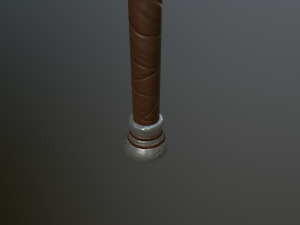 low poly game sword Model 3D