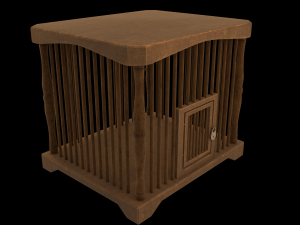 Old wooden cage Modelo 3D