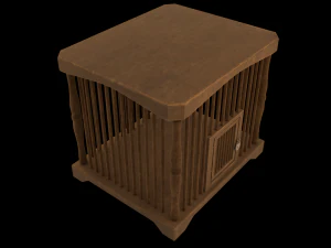 Jaula de madera vieja Modelo 3D