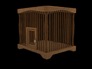 Jaula de madera vieja Modelo 3D
