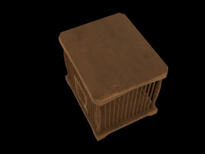 Jaula de madera vieja Modelo 3D