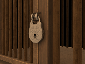 Old wooden cage Modelo 3D