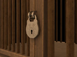 Jaula de madera vieja Modelo 3D