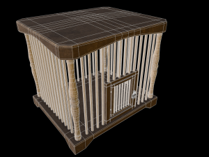 Old wooden cage Modelo 3D