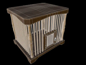 Jaula de madera vieja Modelo 3D