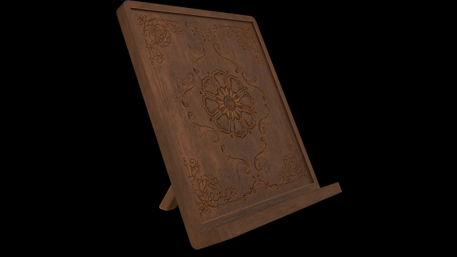 Antique Book Stand Modèle 3D .c4d .max .obj .3ds .fbx .stl .blend