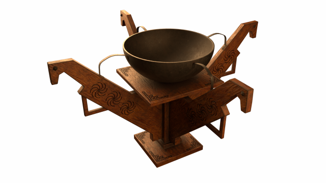 Old Brazier 3D Model .c4d .max .obj .3ds .fbx .stl .blend 