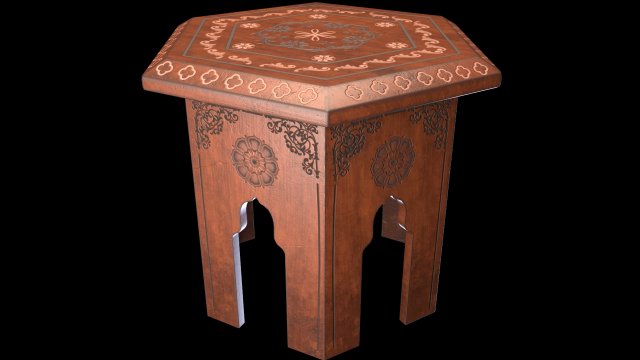 Arabic side table Modelo 3D .c4d .max .obj .3ds .fbx .stl .blend 