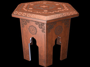 Arabic side table 3D Model