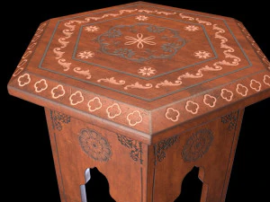 Arabic side table 3D Model