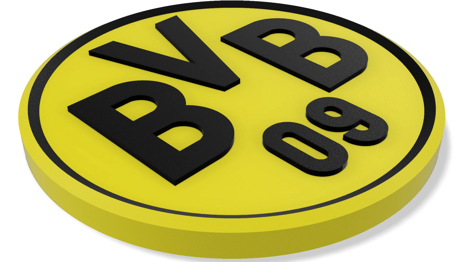 Borussia Dortmund Wall Emblem 3D Print Model .c4d .max .obj .3ds .fbx .stl .blend 