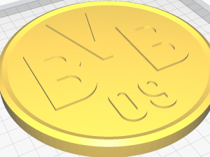 Borussia Dortmund Wall Emblem 3D Print Model