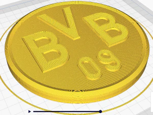 Borussia Dortmund Wall Emblem 3D Print Model