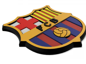 Embl&egrave;me mural du FC Barcelone Modèles 3D en vedette