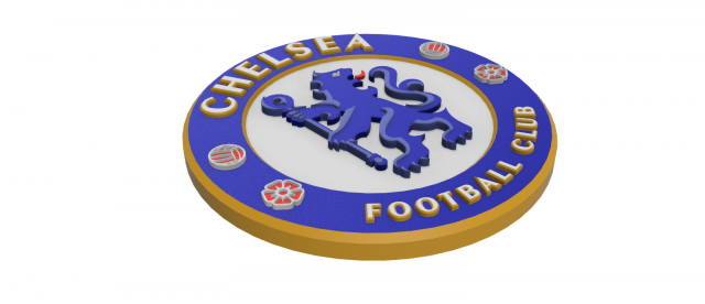 FC Chelsea Wall Emblem Model Cetak 3D .c4d .max .obj .3ds .fbx .stl .blend 